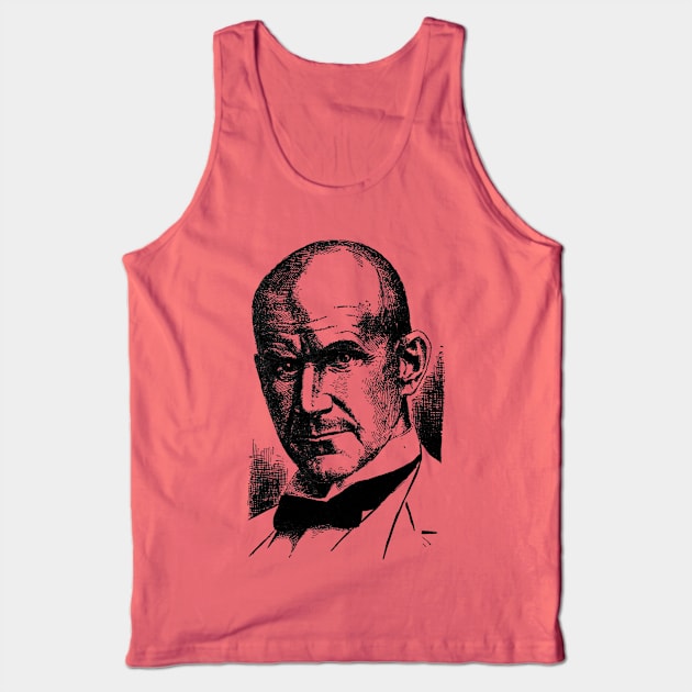 Eugene V. Debs Silhouette - Democratic Socialist, Leftist, Socialism Tank Top by SpaceDogLaika